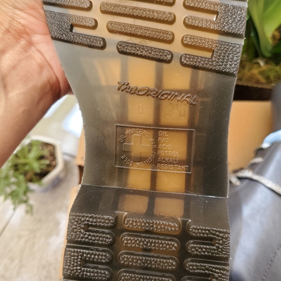 Dr martens 8 eye gunmetal combat boot sz 6 - Picture 2 of 7